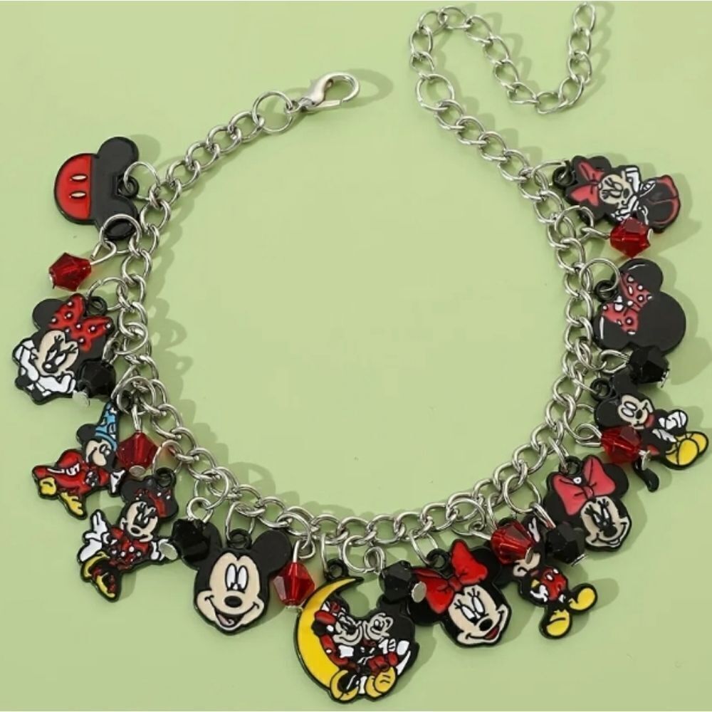 Disney Mickey & Minnie Mouse Charm Bracelet